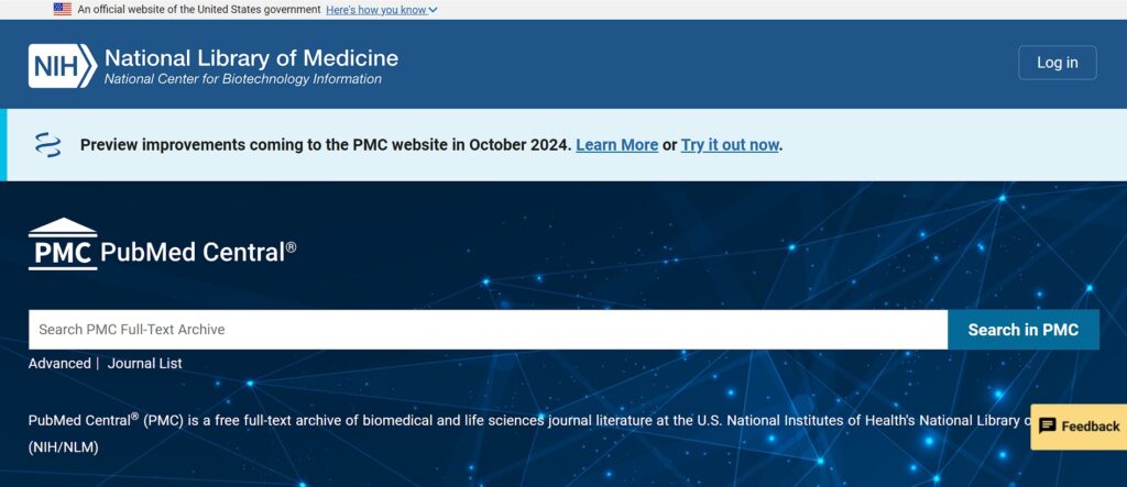 PubMed Central PubMed Central (PMC) is a free full-text archive for biomedical related articles.