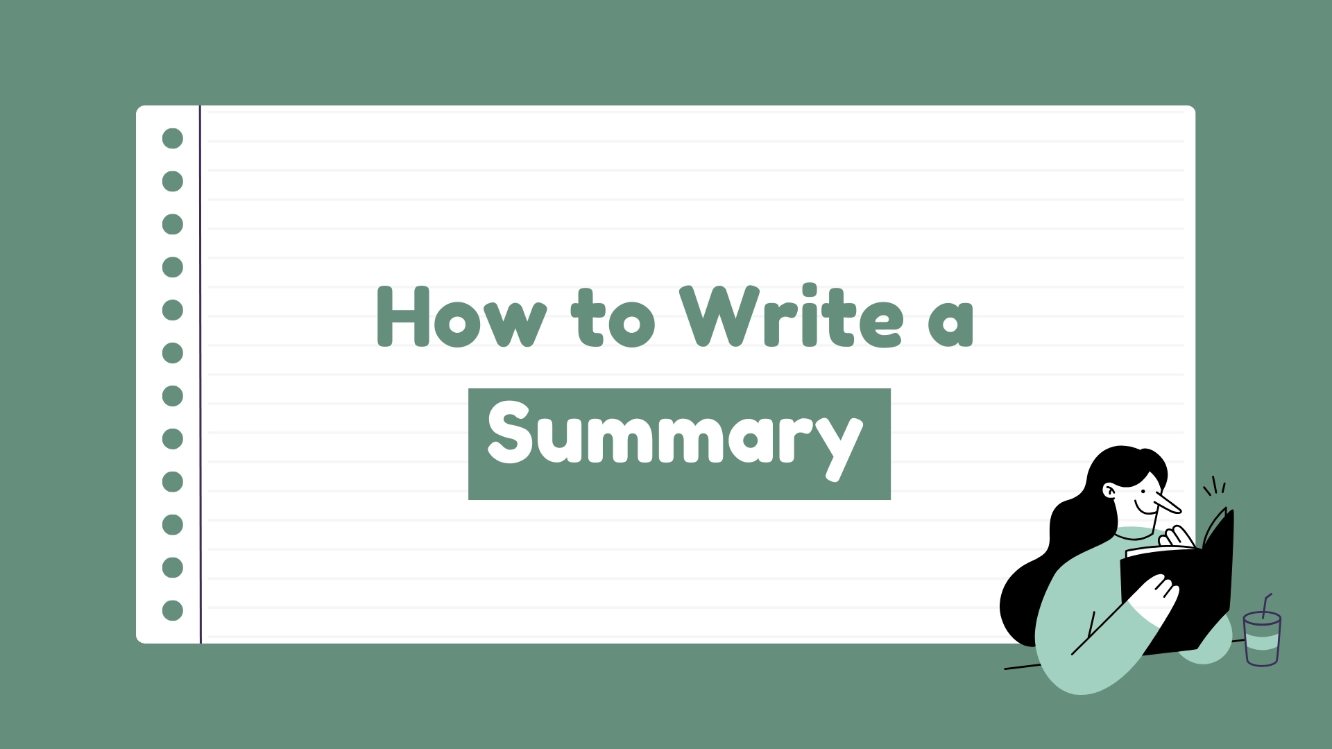 how to write a summary