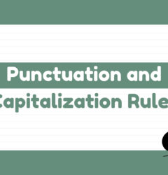 Punctuation and Capitalization rules in grammar