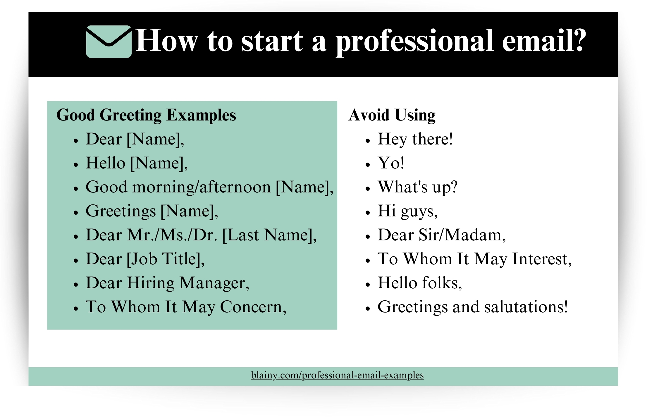 How to start a professional emails