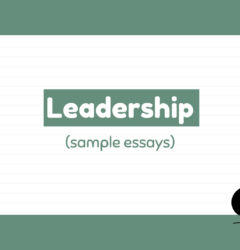 sample essay on leadership