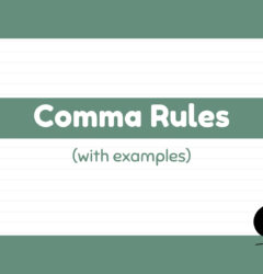 comma usage rules in English with examples