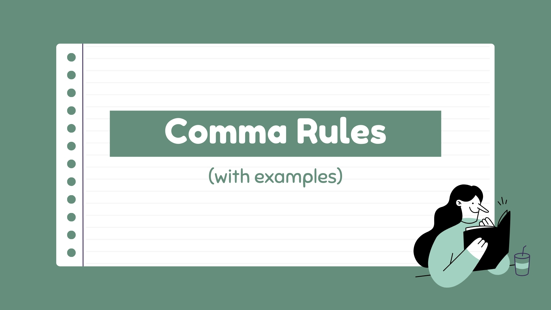 comma usage rules in English with examples