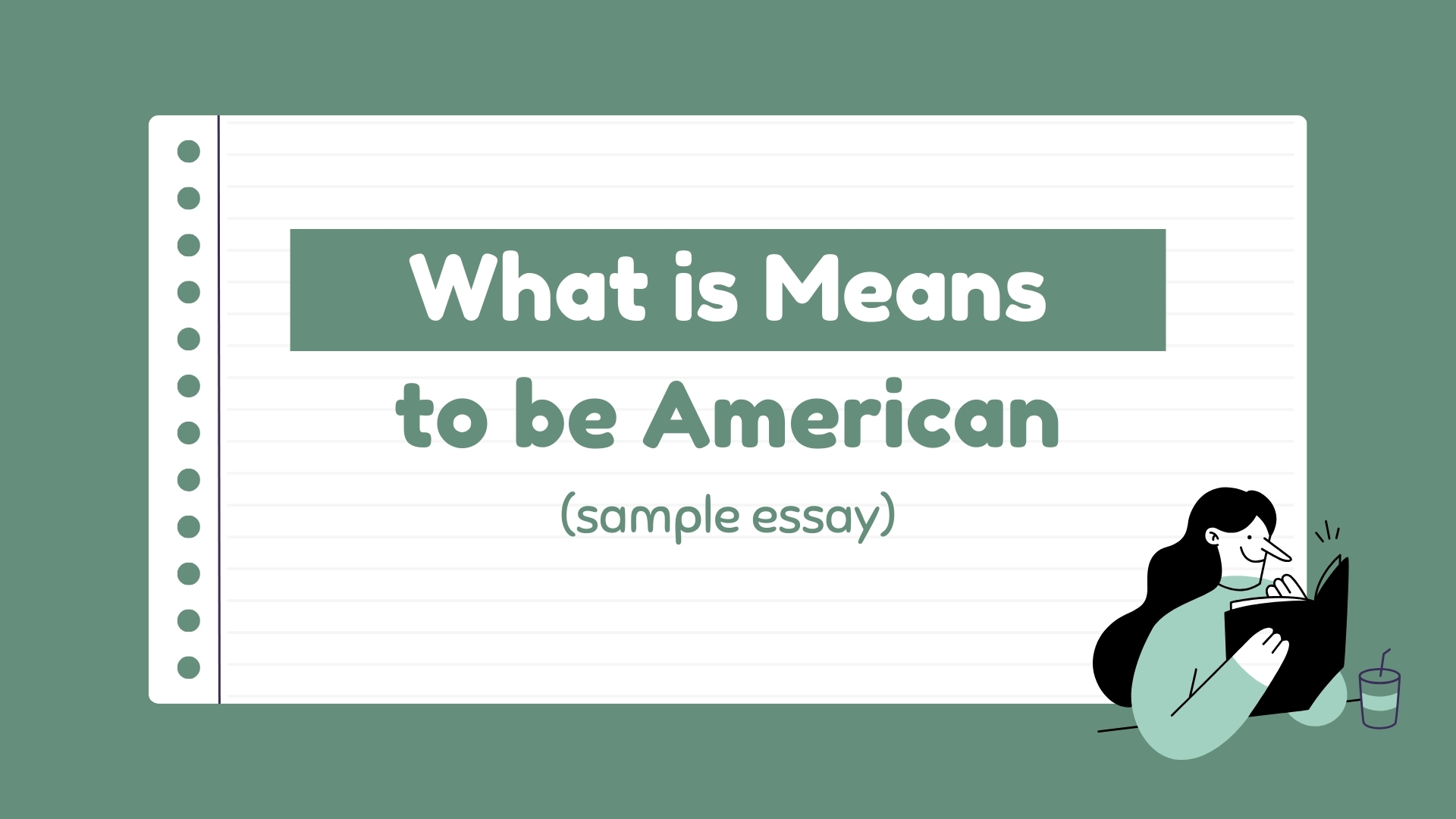 sample essay on what it means to be american