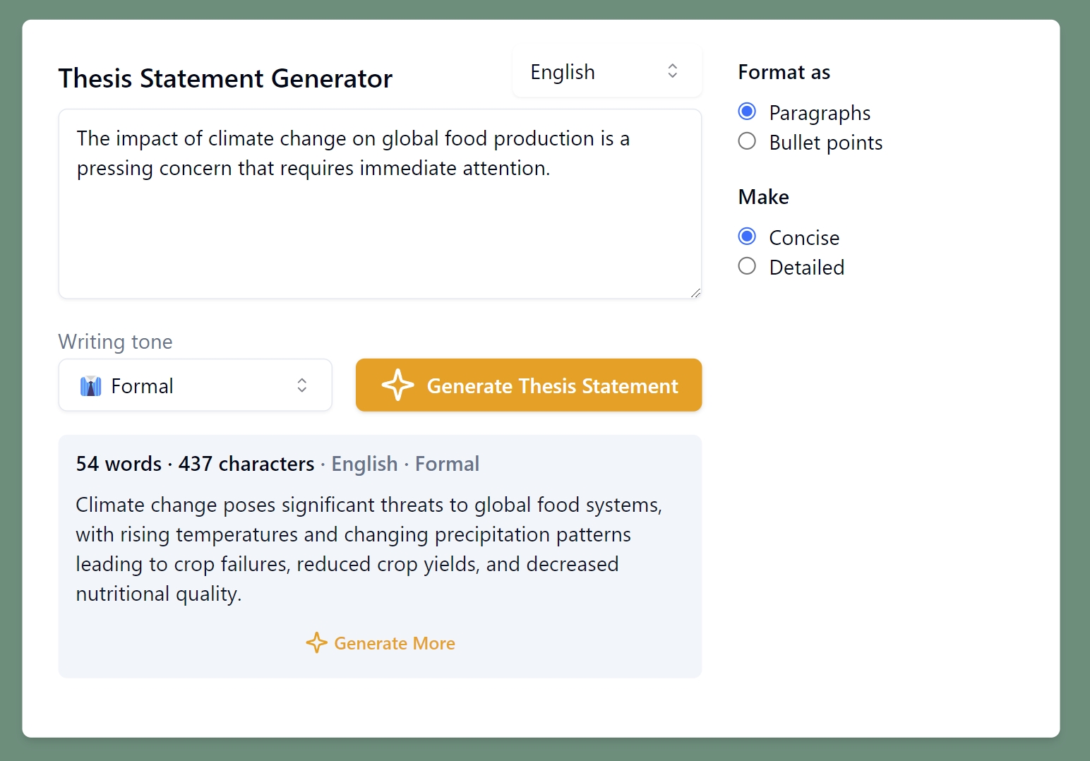 Blainy thesis statement generator will write an engaging thesis statement for you in matter of second.