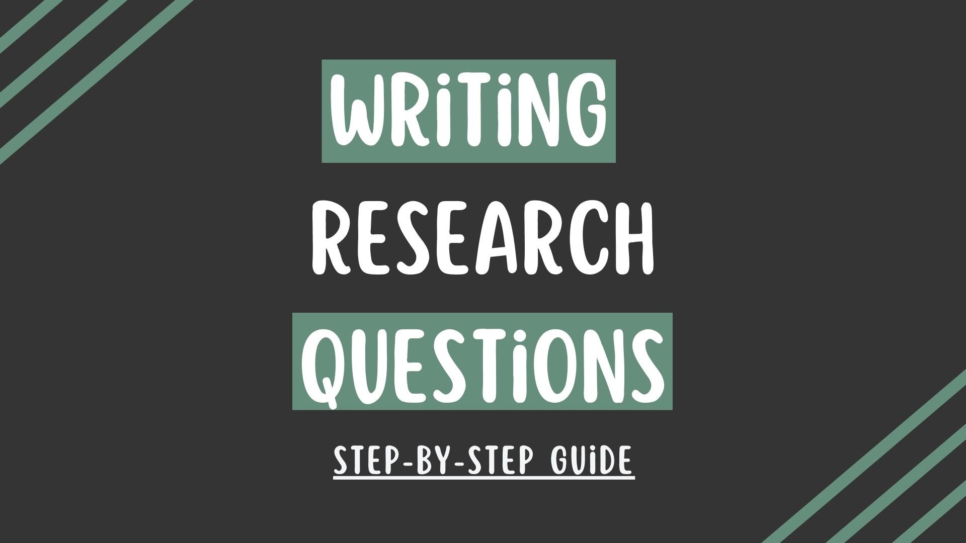 How to write research question (step by step guide with examples)