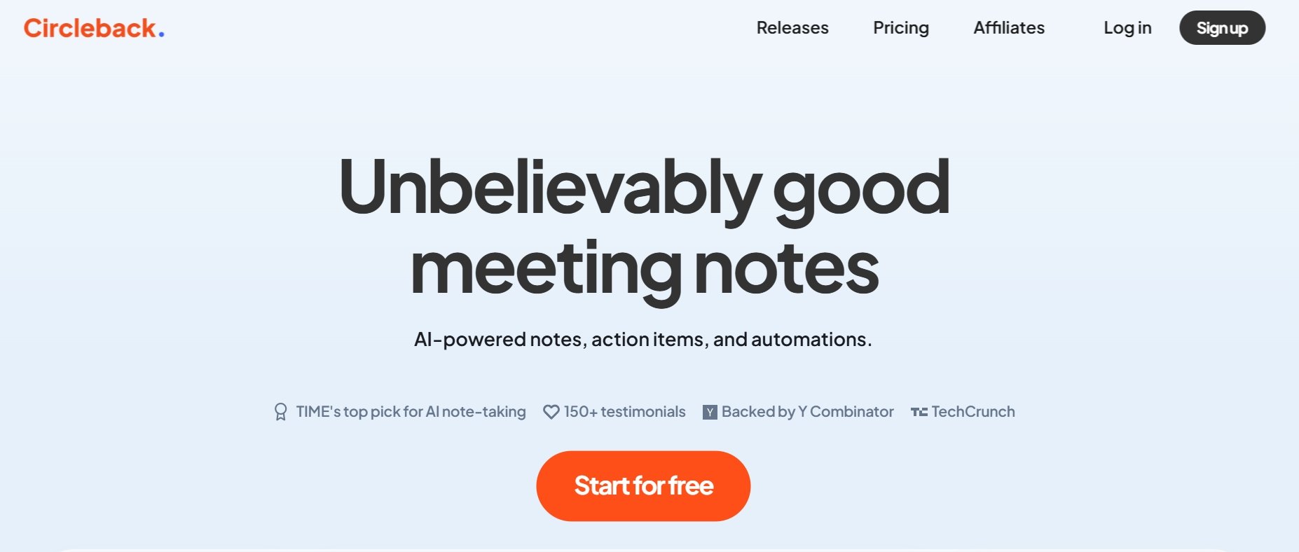 Circleback is an AI-powered note taking app