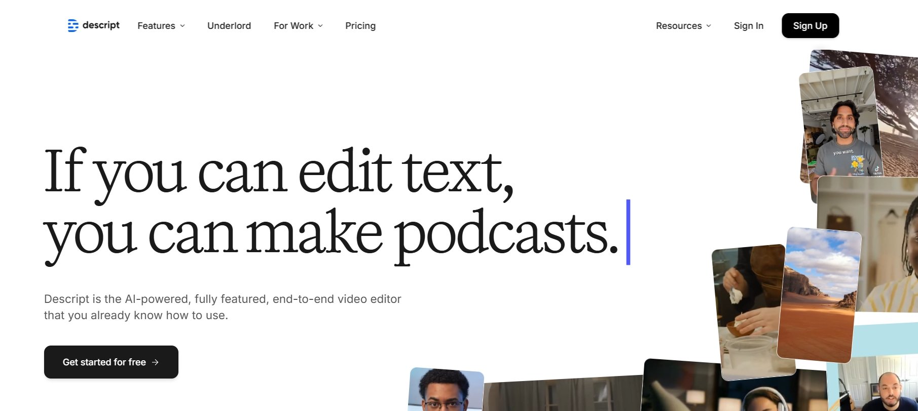 Descript is an all-in-one video and audio editing platform with transcription capabilities