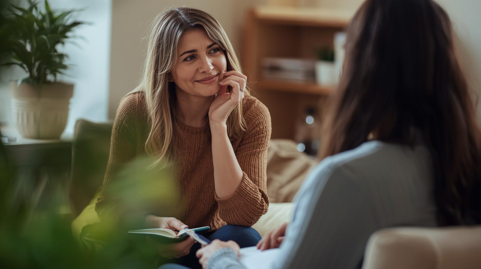 Compassionate therapist working with client on daydreaming issues