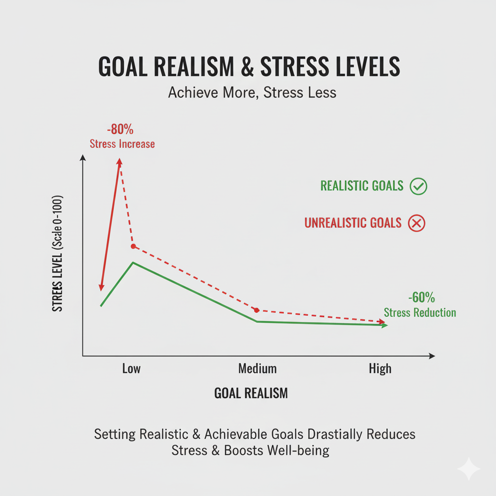Correlation between goal realism and stress levels]